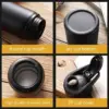 Metall-Sportflaschen mit Druckknopfdeckel, tragbare Fahrrad-Wasserflasche, wiederverwendbare Reiseflaschen mit Griff, Großpackung für Fitnessstudio, Wandern, Sport 6