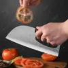 WXCOO Handgeschmiedetes Multifunktionales Arbeitserleichterndes Küchenmesser Edelstahl-Hackmesser Metzgermesser mit Holzgriff Knochenmesser 2