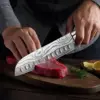 Professionelles 8-Zoll Santoku-Messer, Küchenmesser, Kochmesser mit Stahlklinge, Perfekt für Kulinarik-Enthusiasten, Kochzubehör 3