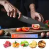 6-teiliges hochwertiges scharfes Messerset | Enthält Kochmesser, Schere und Schäler | Küchen-Essentials 4