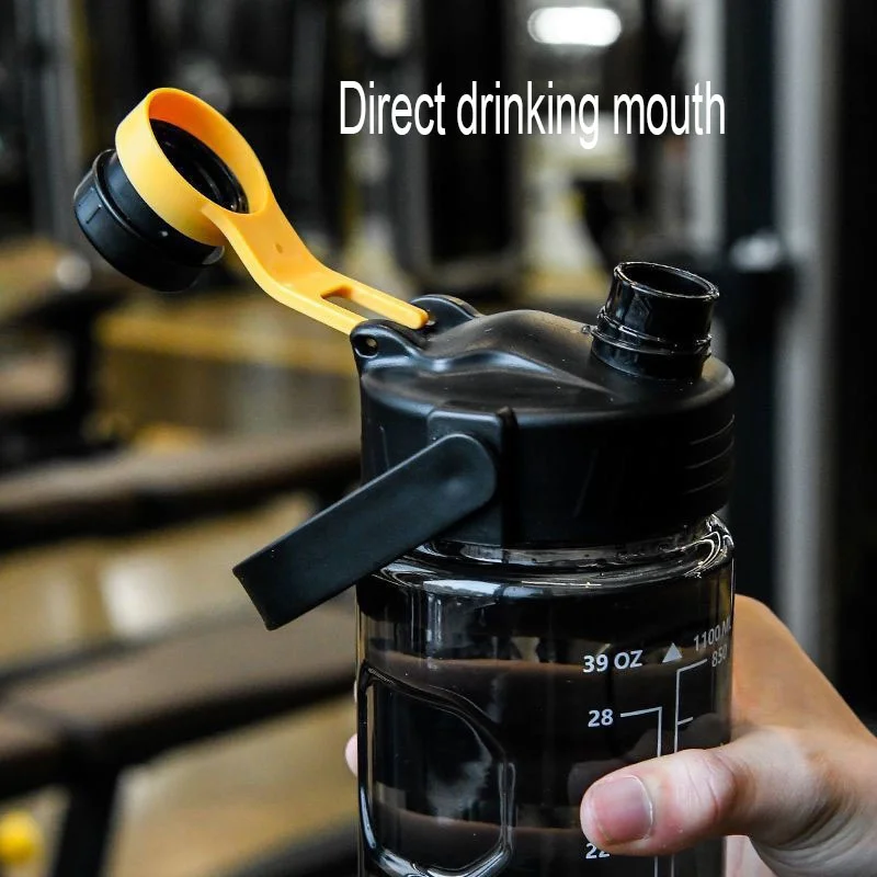 Supergroßer Wasserbecher für Studenten, Outdoor-Sport und Fitness, stoßfeste und hochtemperaturbeständige Wasserflasche 4