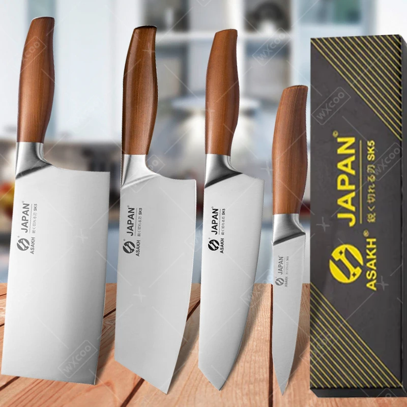 Profession elle japanische Küchenmesser Set Edelstahl Fischfilet Fleisch beil Kochmesser Schneiden Santoku Messer Koch werkzeuge 1