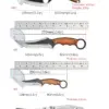 WXCOO Light Top Handgeschmiedeter Obstschäler aus Edelstahl Küchenwerkzeuge Allzweckmesser Metzgermesser Fleischbeil Ausbeinmesser 6