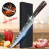 MDHAND Japanische Küchenmesser, deutsches 8-Zoll-Schneidemesser aus Edelstahl, scharfes Rasiermesser, Schnitzmesser, Sushi-Messer als Geschenk 1