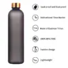 1l Flasche mit Zeit marke 32 oz motivierende wieder verwendbare Fitness sportarten im Freien reisen auslaufs icher bpa frei gefroste ter Kunststoff 2