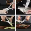 5-teiliges Küchenmesser-Set mit Küchenschere, Schärfstäben, Scharfem Kochmesser, Küchenutensilien, Küchengadgets, Zubehör 5