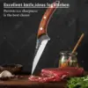 WXCOO Handgeschmiedetes Multifunktionales Arbeitserleichterndes Küchenmesser Edelstahl-Hackmesser Metzgermesser mit Holzgriff Knochenmesser 5