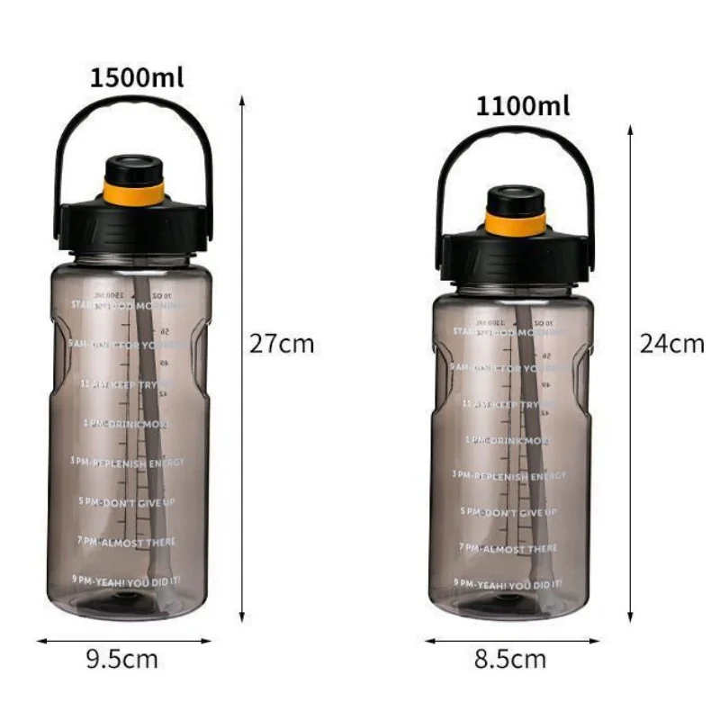 Supergroßer Wasserbecher für Studenten, Outdoor-Sport und Fitness, stoßfeste und hochtemperaturbeständige Wasserflasche 5