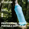 Kapvoe Weiche Wasserflasche Faltbare TPU BPA-Freie Zusammenklappbare Flasche für Outdoor-Sport Wandern Camping Laufen Tragbare Weiche Wasserflasche 2