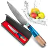 Küchenmesser, Damaszener Stahl Küchenmesser mit Ultrascharfem VG-10 Stahl, Scharfes Kleines Messer, zum Obstschneiden, mit Box 4