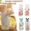 1-10PCS Capybara Cartoon 550ml Tragbare Große-kapazität Wasser Flasche Sport Stroh Tassen Student Kunststoff wasser Tassen Wasser Flasche 2