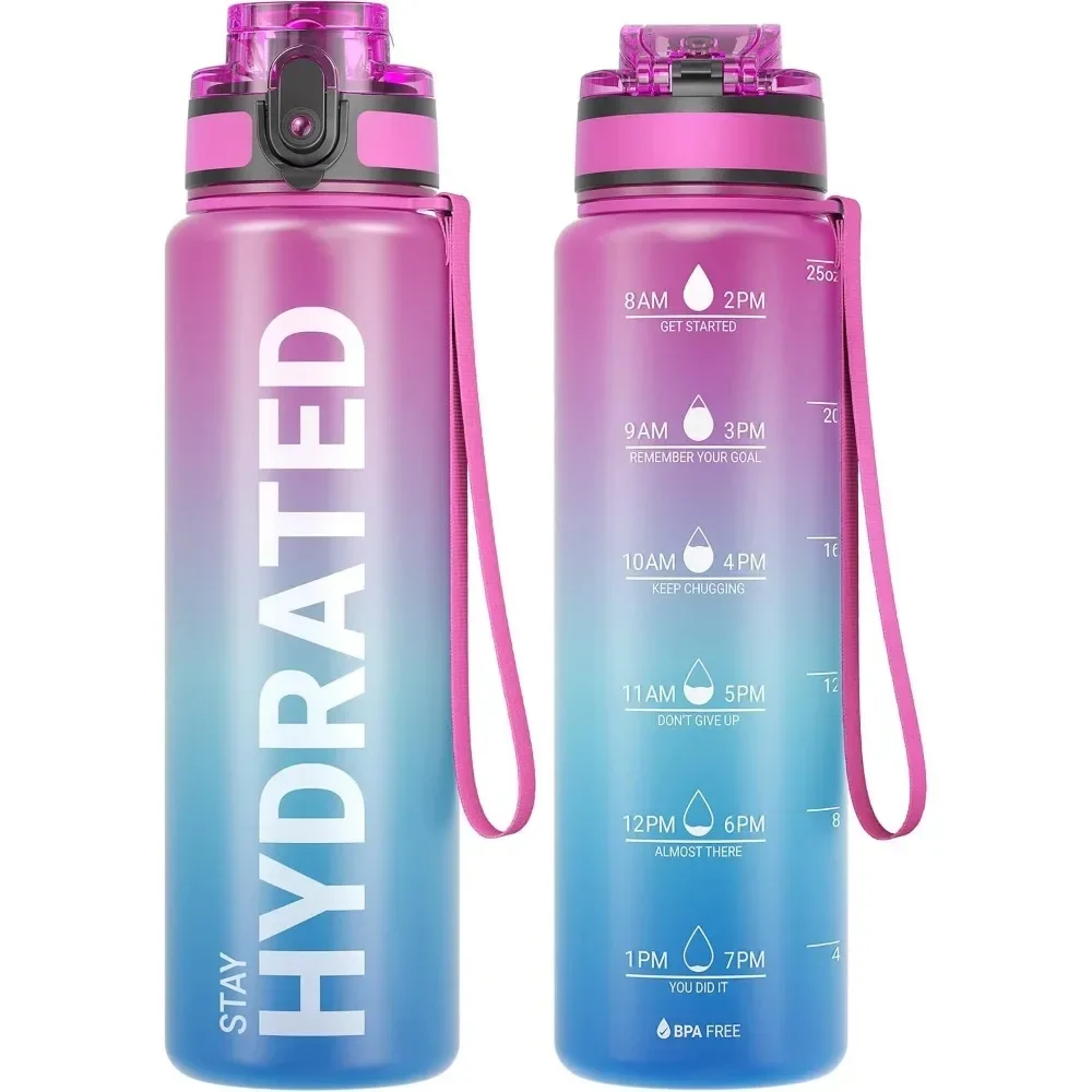 32-Unzen-Wasserflasche, motivierende Sport-Wasserflasche, auslaufsichere Trinkflaschen, Outdoor-Sport, Reise, Wasserkocher, Trinkwasserflasche