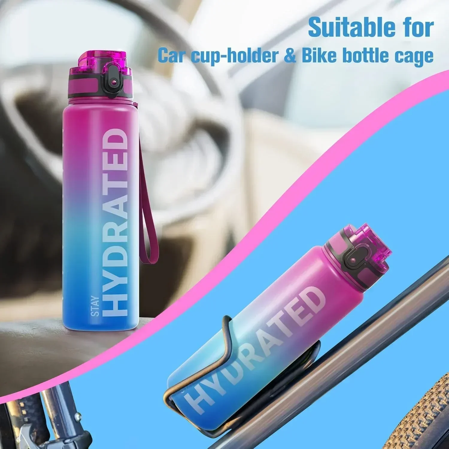 32-Unzen-Wasserflasche, motivierende Sport-Wasserflasche, auslaufsichere Trinkflaschen, Outdoor-Sport, Reise, Wasserkocher, Trinkwasserflasche 5