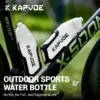 Kapvoe Fahrrad-Wasserflasche, integrierter Flaschenhalter, Quetschbecher, Fahrradflasche, MTB, Rennrad, Sport, Kunststoff, tragbare Kapazität 3