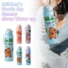 Auslaufsichere Capybara-Wasserflasche, optisch ansprechende Bären-Wasserflasche mit Tragegurt – tragbar für Sport und Fitness, BPA-frei 3