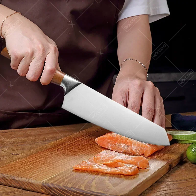 Profession elle japanische Küchenmesser Set Edelstahl Fischfilet Fleisch beil Kochmesser Schneiden Santoku Messer Koch werkzeuge 4
