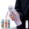 Auslaufsichere Capybara-Wasserflasche, optisch ansprechende Bären-Wasserflasche mit Tragegurt – tragbar für Sport und Fitness, BPA-frei