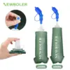 NEWBOLER Outdoor-Wasserflasche aus faltbarem Silikon, 250/500 ml, Bissgröße, Laufen, Camping, Wandern, Reisen, praktische Wasserflasche 1
