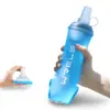 WRELS faltbare Silikon-Weichflaschen-Wasserflasche für Outdoor-Sport, Laufen, Camping, faltbare TPU-Weichflasche, Wasserbeutel, BPA-frei