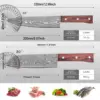 SAEIV Zweiteiliges Küchenmesser-Set aus Damaszener Stahl Kochmesser und Santoku-Messer VG10 Hochkohlenstoffstahl Profi-Messer 2