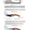 WXCOO Handgeschmiedetes Multifunktionales Arbeitserleichterndes Küchenmesser Edelstahl-Hackmesser Metzgermesser mit Holzgriff Knochenmesser 6