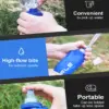 WRELS Camping Weiche Wasserflasche Trinken Sport Falttasche Flasche Outdoor Laufen Trinkrucksack Taille Fahrrad BPA-frei 6