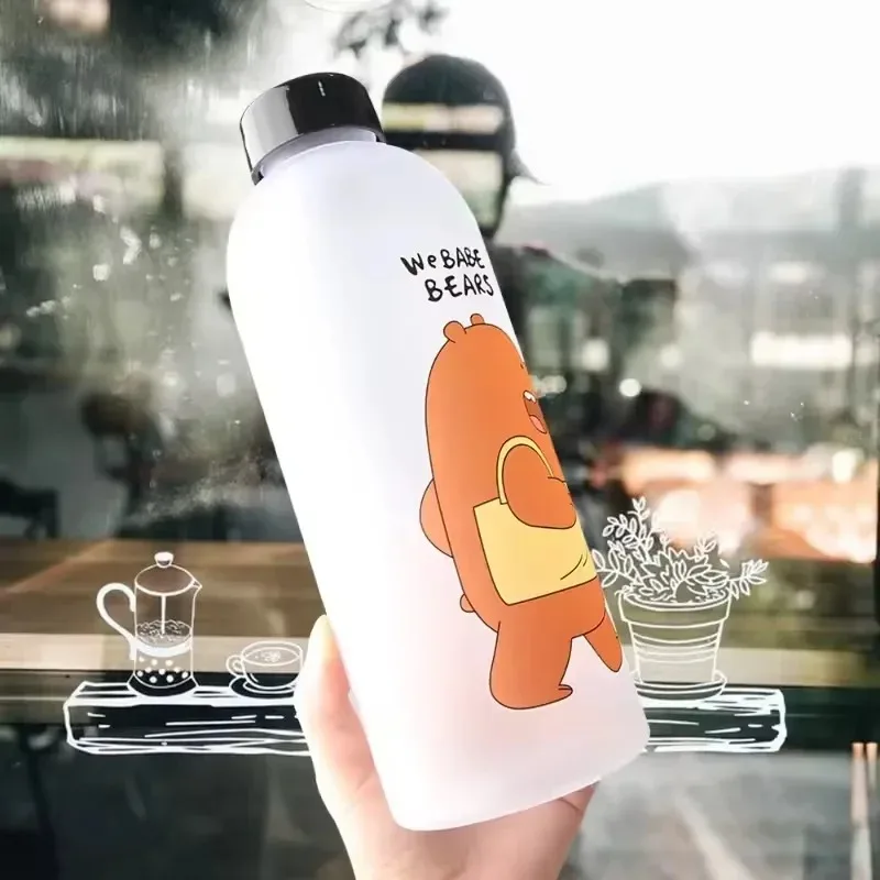 1-8 Stück 1000ml Protein-Shaker-Flasche im Panda-Design mit Strohhalm, auslaufsicher, für Fitness-Workouts, Sport und zum Mixen von Nahrungsergänzungsgetränken 4