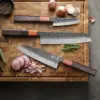 1-3 Stück Professionelles Küchenmesser-Set Japanische Handgefertigte 67-Lagen Damaszener Stahl Kiritsuke Kochmesser Santoku Schälmesser 2