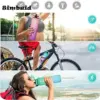 Motivierende Wasserflasche 600ml Auslaufsichere Sportflasche mit Zeitmarkierung Strohhalm Mattierte Farbverlauf-Trinkflasche 6