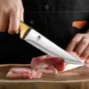 1/3-teiliges Küchenmesser-Set, mit Lederscheide, Edelstahl-Knochenentferner, Küchenmesser zum Fleisch schneiden und Kochen. 2