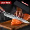 MDHAND Japanische Küchenmesser, deutsches 8-Zoll-Schneidemesser aus Edelstahl, scharfes Rasiermesser, Schnitzmesser, Sushi-Messer als Geschenk 2