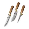 1/3-teiliges Küchenmesser-Set, mit Lederscheide, Edelstahl-Knochenentferner, Küchenmesser zum Fleisch schneiden und Kochen.