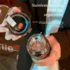 1/2/4/8PCS Wasser Flasche Kunststoff Tragbare Wasser Tasse mit Tee Fach Outdoor Student Sport Tassen BPA FREI Wasser Flasche 4