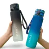Farbverlaufs-Wasserflasche – 1000 ml/600 ml/750 ml Fassungsvermögen, Outdoor, Camping, Fitnessstudio, geeignetes Weihnachtsgeschenk, Geburtstag