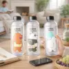 1-8 Stück 1000ml Protein-Shaker-Flasche im Panda-Design mit Strohhalm, auslaufsicher, für Fitness-Workouts, Sport und zum Mixen von Nahrungsergänzungsgetränken 3