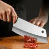 Professionelles Kochmesser- und Hackmesser-Set – Küchenmesser aus Edelstahl mit Holzgriff zum Kochen, Camping, Grillen, Geschenk 3