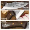 1-6PCS Edelstahl Kochmesser Set Professionelle Küchenmesser Sharp Boning Sashimi Utility Chinesische Rindfleisch Fisch Messer handgefertigt 4