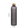 1l Flasche mit Zeit marke 32 oz motivierende wieder verwendbare Fitness sportarten im Freien reisen auslaufs icher bpa frei gefroste ter Kunststoff 5
