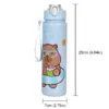 700 ml Capybara süßer Wasserbecher mit Strohhalm und Griff, tragbare Trinkflasche, große Kapazität, Kawaii-Wasserflasche für Fitness, Sport 6