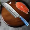Professionelles 8-Zoll Santoku-Messer, Küchenmesser, Kochmesser mit Stahlklinge, Perfekt für Kulinarik-Enthusiasten, Kochzubehör 5