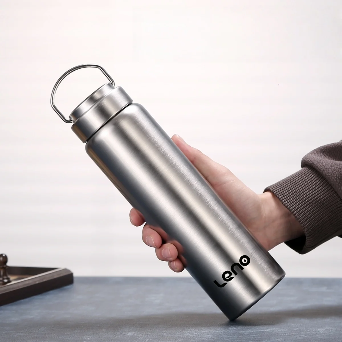 1pc Große Kapazität Edelstahl Sport Wasser Flasche Einschichtige Robuste Wasser Tasse Metall Flasche Drink Camping Sport gym 2