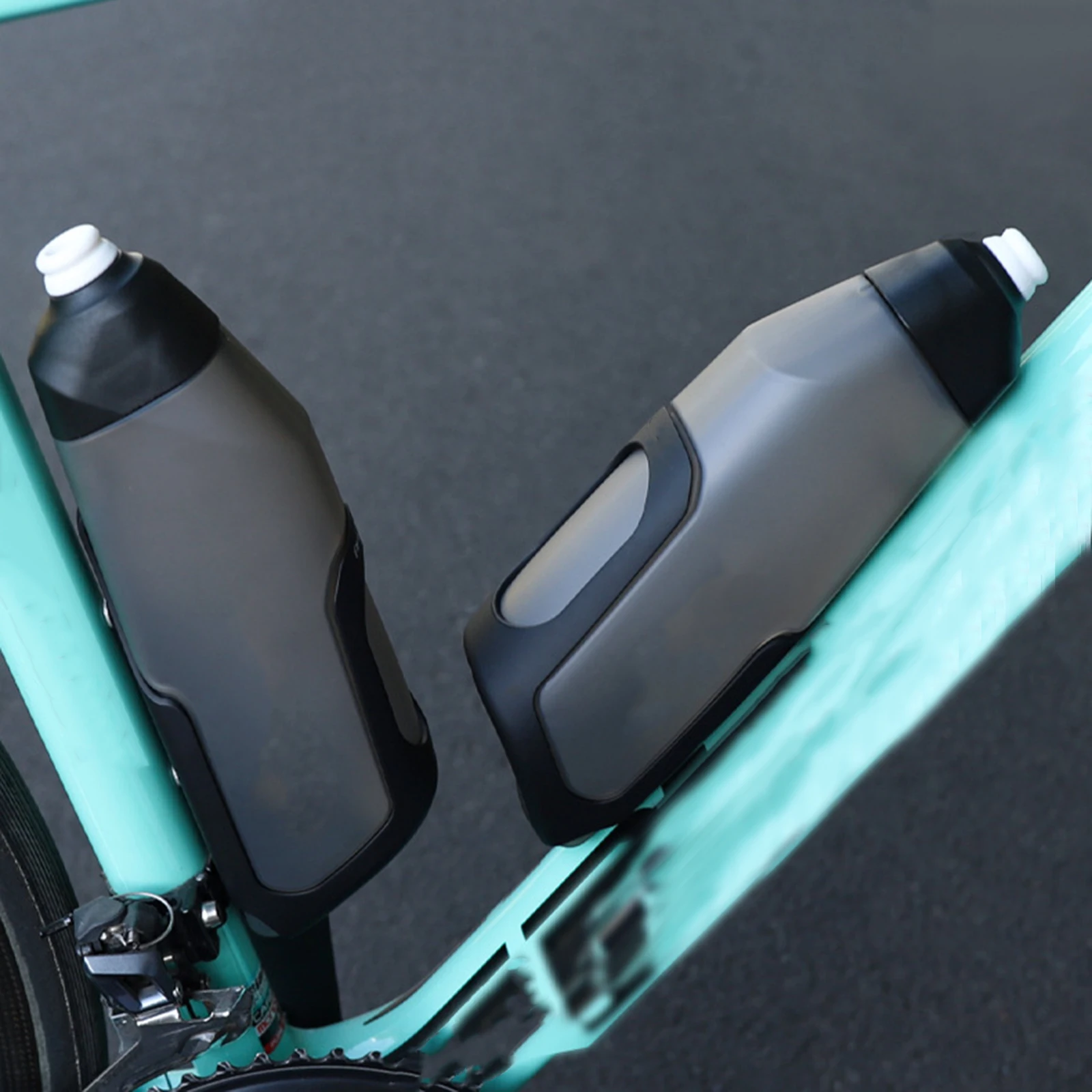 Fahrrad Aerodynamische Wasserflasche Halterung Set 600 ml Fahrrad Wasserflasche Fahrrad Wasserflasche für Radfahren & Sport 1
