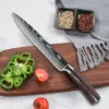 MDHAND Japanische Küchenmesser, deutsches 8-Zoll-Schneidemesser aus Edelstahl, scharfes Rasiermesser, Schnitzmesser, Sushi-Messer als Geschenk 4