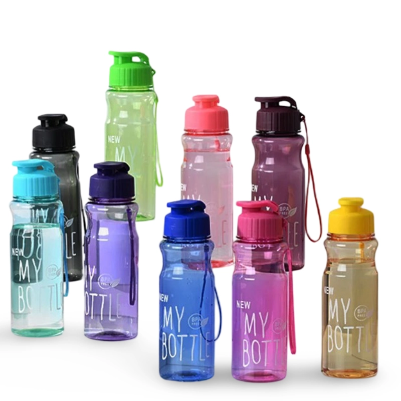 650 ml transparente und tragbare auslaufsichere Shaker-Sportwasserflasche mit Deckel für Schule, Fitnessstudio, Reisen, Mädchen, Jungen, BPA-frei