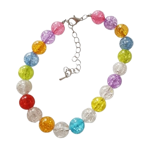 Kunstkunstperlenarmband Bunt – Kristalliner Farbwechsel