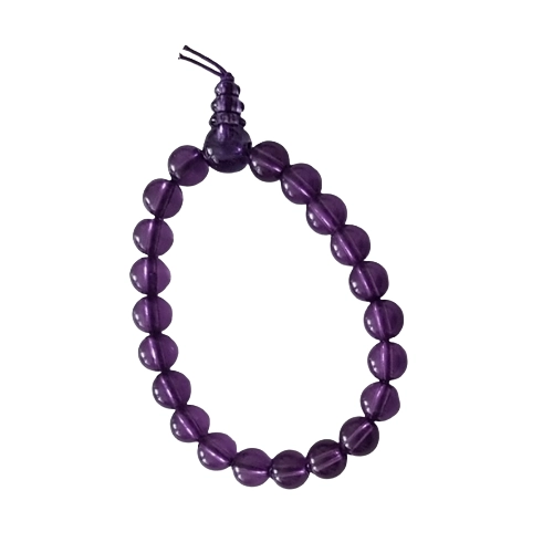 Kunstkunstperlenarmband Violett – Transparenter Perlenschimmer