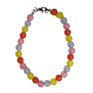 Kunstkunstperlenarmband Bunt – Rosa | Gelb & Rot