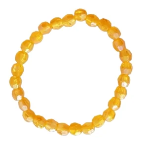 Kunstkunstperlenarmband Goldgelb – Facettenreicher Glanz