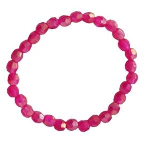 Kunstkunstperlenarmband Pink – Facettenreicher Farbakzent