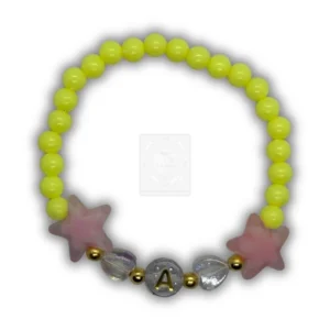 Buchstabenarmband A mit Sternen und Herzen